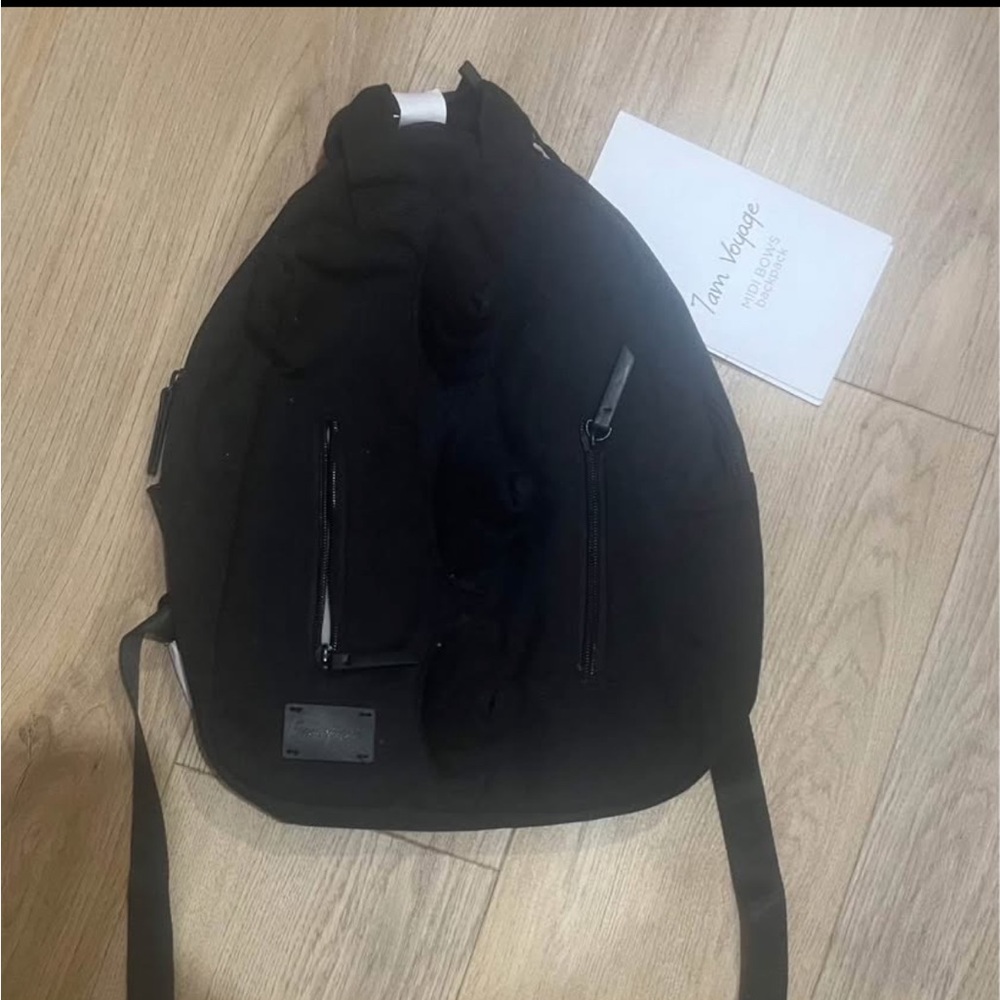 7AM Kids Mini Dino Canvas Black Backpack
